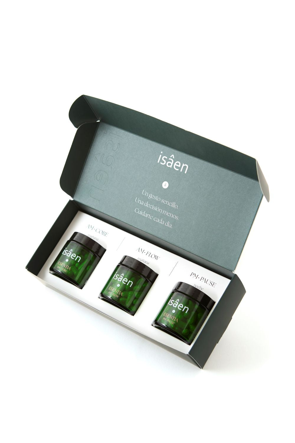 Ritual Completo ESENTIA de isâen — pack AM·CORE, AM·FLOW y PM·PAUSE para perimenopausia (pack completo)