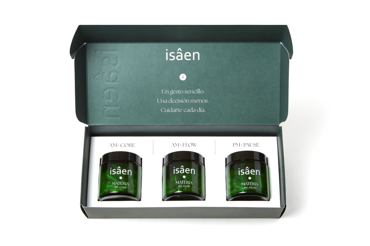Ritual Completo MATERIA de isâen — pack AM·CORE, AM·FLOW y PM·PAUSE para rendimiento físico (pack completo)
